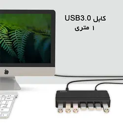 هاب 7 پورت USB3.0 با آداپتور ORICO H7928-U3-V1