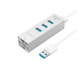 هاب با کابل Type-C خروجی Lan مدل ORICO ASH3L-U3