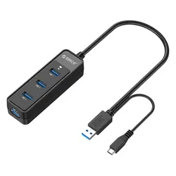 هاب 4 پورت USB3.0 با OTG مدل ORICO W5PH4-S1 - اوریکو ایران