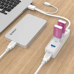 هاب 4 پورت USB3.0 با OTG مدل ORICO W5PH4-S1 - اوریکو ایران