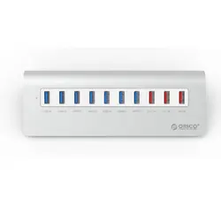 هاب 10 پورت فلزی USB 3.0 با 3 پورت شارژ ORICO M3H73P