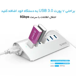 هاب 7 پورت فلزی USB 3.0 مدل ORICO M3H7