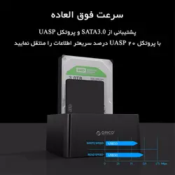 تبدیل هارد ساتا به USB داک هارد 2.5 و 3.5 اینچ ORICO 6629US3 - اوریکو