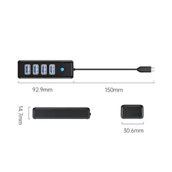هاب 4 پورت USB Type-C مدل ORICO PW4U-C3 - اوریکو ایران