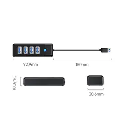 هاب USB3.0 چهار پورت مدل ORICO PW4U-U3 - اوریکو ایران