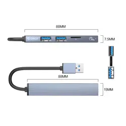 هاب USB با کارت ریدر مدل ORICO AH-A12F - اوریکو ایران