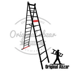 نردبان مخابراتی 2 کشو 24 پله 7 متری آهنی پارس ماندگار
