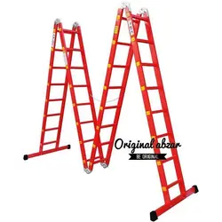 نردبان آلومینیومی 4 تکه 16 پله 5 متری جهان ارتفاع