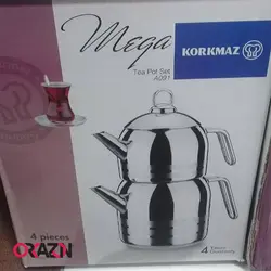 قیمت و خرید کتری و قوری استیل کرکماز مدل Mega A091 اصل