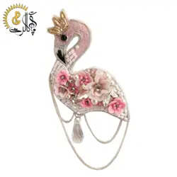 سنجاق سینه مدل فلامینگو کد 0941