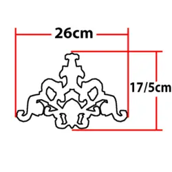 گل تزئینی طرح منبت pvc کد 4021