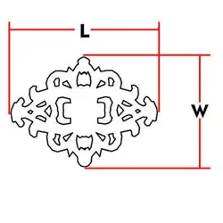 گل تزئینی طرح منبت pvc کد P23