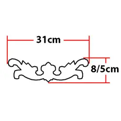 گل تزیینی طرح منبت pvc کد 185