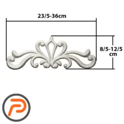 گل تزیینی طرح منبت PVC کد 186