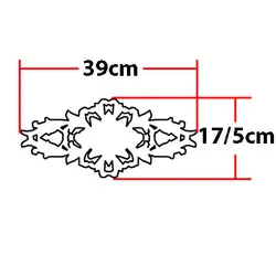 گل تزئینی طرح منبت pvc کد 214