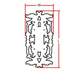 گل تزئینی طرح منبت pvc کد 3041