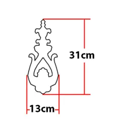 گل تزئینی طرح منبت pvc کد 4036