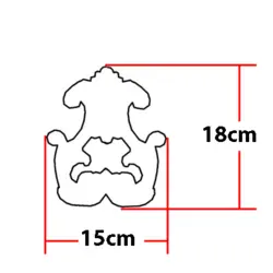 گل تزئینی طرح منبت pvc کد 4033