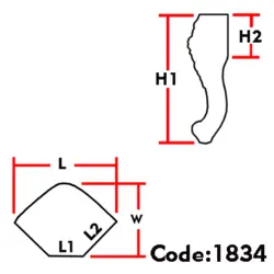 پایه رز روشویی  ABS  کد 1834