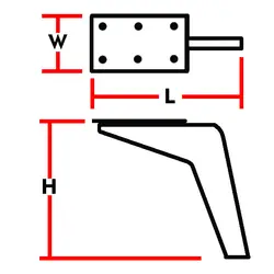 پایه فلزی لمیده
