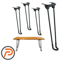 پایه میز تاشو مشکی فلزی 73 سانتیمتر