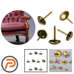 پونز مبلی گل میخ پونزی طلایی و کروم