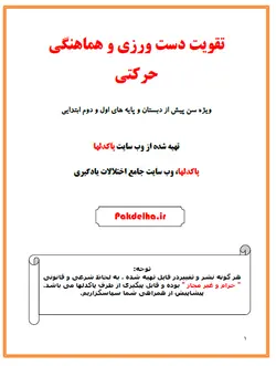 تقویت دست ورزی و هماهنگی حرکتی