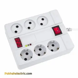 چندراهی برق و محافظ شش خانه دیجیتال پارت الکتریک