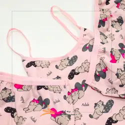 ست تاپ و شورت دخترانه پنبه ای برند آداک کد 926