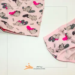 ست تاپ و شورت دخترانه پنبه ای برند آداک کد 926