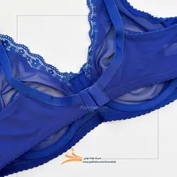 سوتین پرسی آبی کاربنی توری فنردار برند نوشه پوش کد 20909