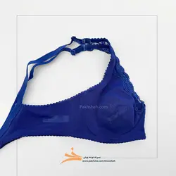 سوتین پرسی آبی کاربنی توری فنردار برند نوشه پوش کد 20909