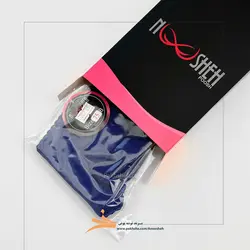 سوتین پرسی آبی کاربنی توری فنردار برند نوشه پوش کد 20909