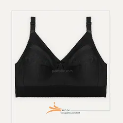 سوتین سایز بزرگ مشکی کش پهن پرلون گلدوزی شده برند جمیل کد 98003