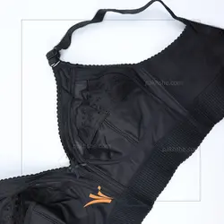 سوتین سایز بزرگ مشکی کش پهن پرلون گلدوزی شده برند جمیل کد 98003