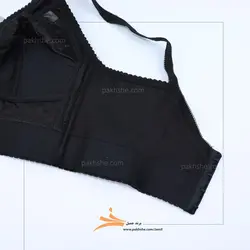 سوتین سایز بزرگ مشکی کش پهن پرلون گلدوزی شده برند جمیل کد 98003