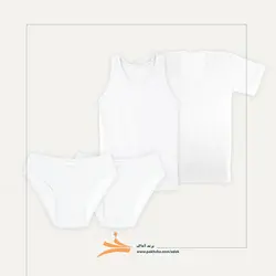 ست زیرپوش مردانه سفید آداک کد 41101