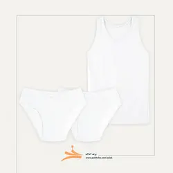 پک ست زیر پوش مردانه سفید آداک مدل B کد 311802