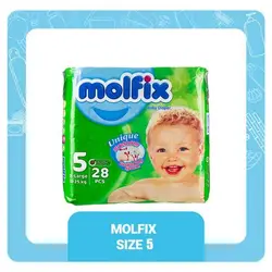 پوشک مولفیکس سایز 5 بسته 28 عددی molfix | پاک مارکت