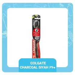 مسواک کلگیت مدل 360 Charcoal Siyah با برس نرم | پاک مارکت