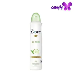 اسپری ضد تعریق ۴۸ ساعته داو مدل go fresh با رایحه خیار و چای سبز ۲۵۰ میل
