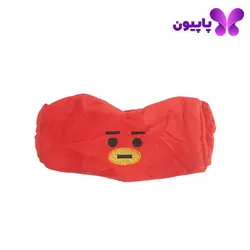 هدبند و چشم بند حوله ای قرمز مدل تاتا