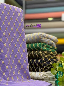 ابروبادی سرمه‌دوزی بنفش یاسی