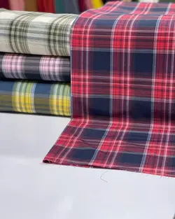 پارچه تترون نخی چهارخونه