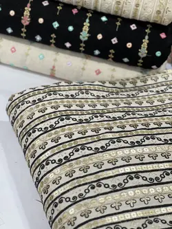 لینن هندی پولک دوزی