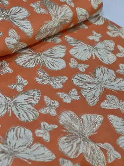 ژاکارد نارنجی پروانه