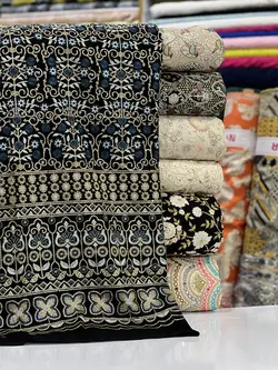 لینن سوزن دوزی پولک دوزی