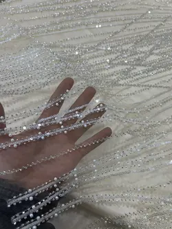 تور پولک دوزی مرواریدی نباتی