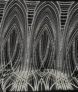 تور‌ پولک دوزی مرواریدی مشکی