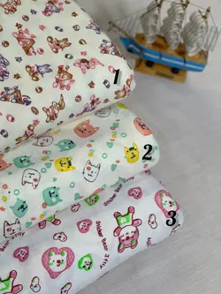 پارچه تریکو نخ پنبه بچگانه